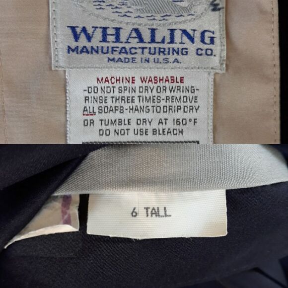 Vtg Trench Rain Coat Long Belted Sailor Back Color Blocked Black Cream Sz 6T - Picture 2 of 13